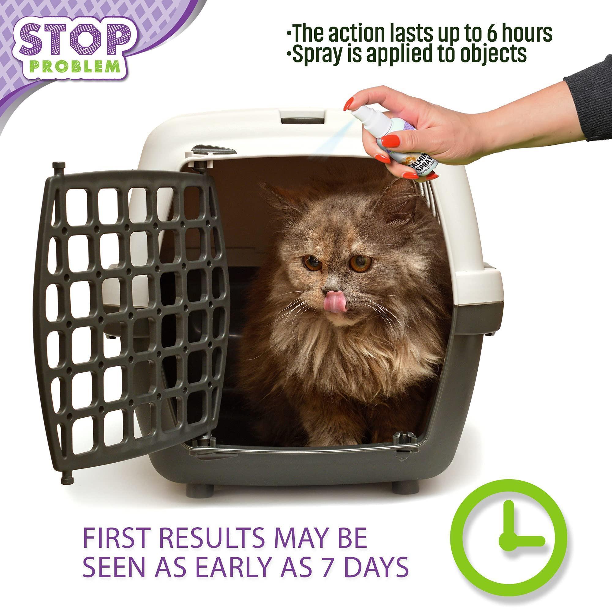 Calming Pheromone Spray Scratch Deterrent For Cats Travel Stress Relief by STATESIDE NOVA