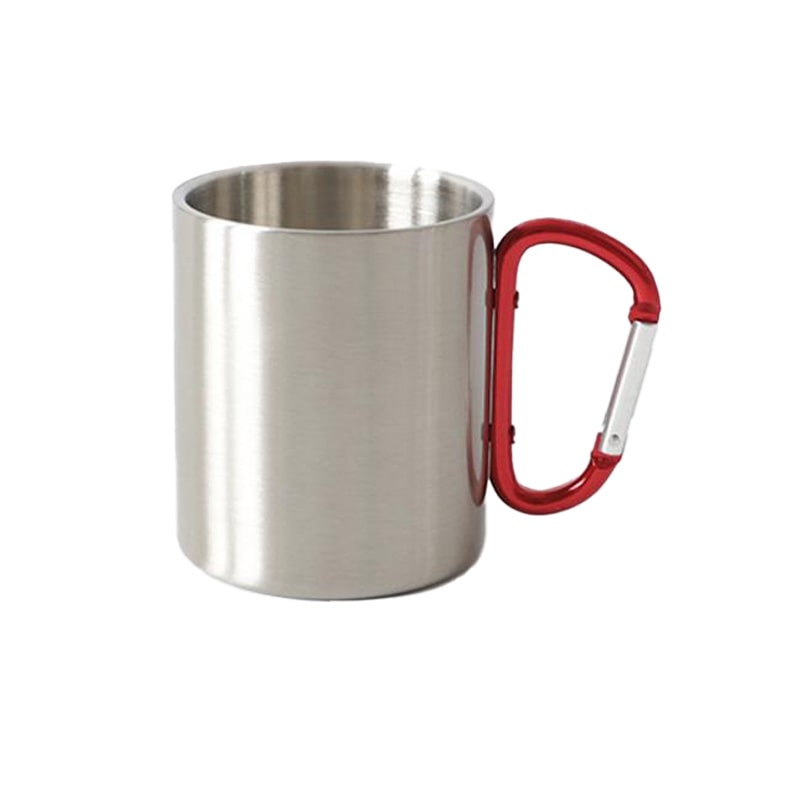 Stainless Steel Double Wall Carabiner Mug 10oz For Camping by STATESIDE NOVA