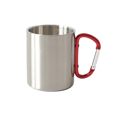 Stainless Steel Double Wall Carabiner Mug 10oz For Camping by STATESIDE NOVA