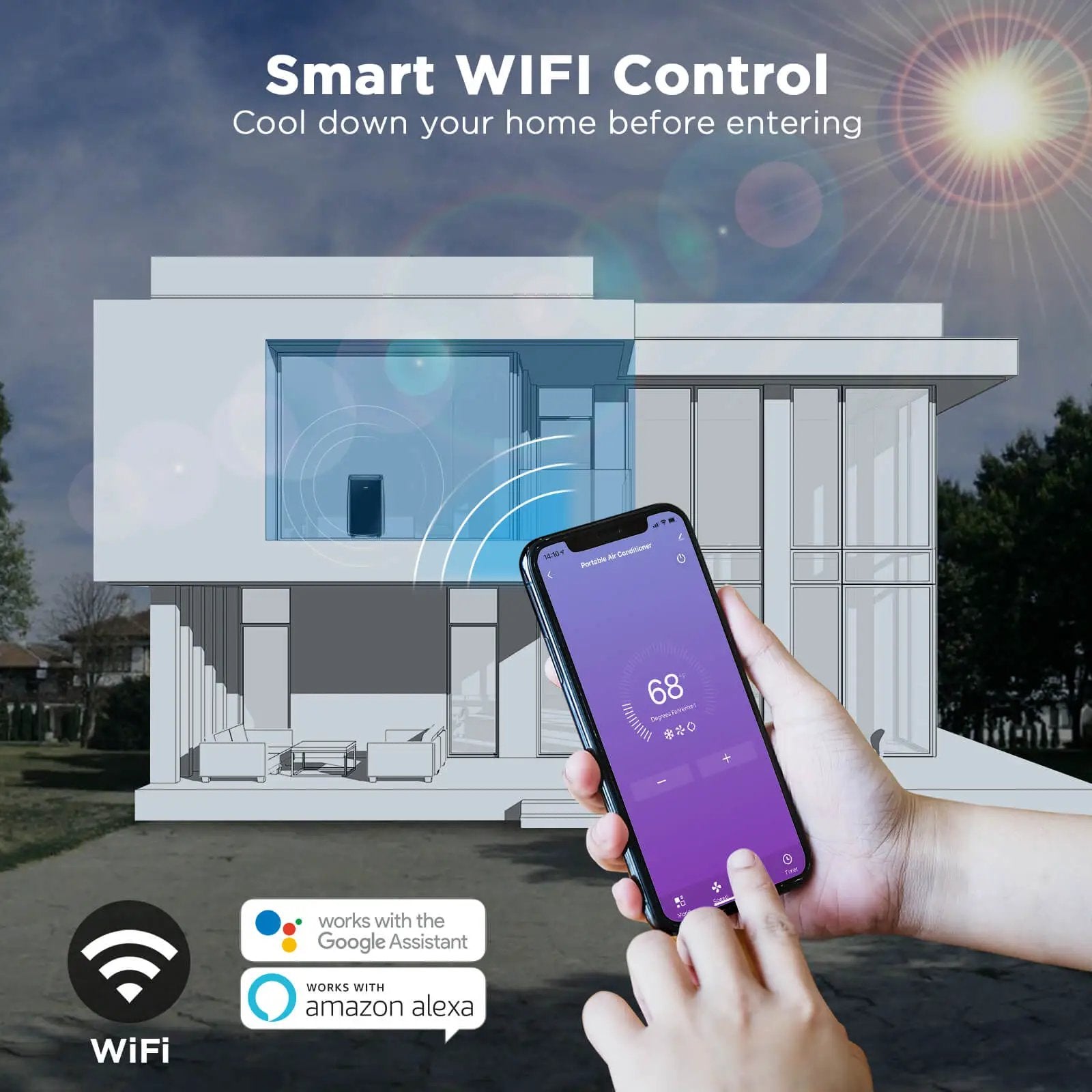 TURBRO Greenland 14,000 BTU WiFi portable air conditioner with smart app control