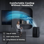 TURBRO Greenland 14,000 BTU WiFi portable air conditioner, black
