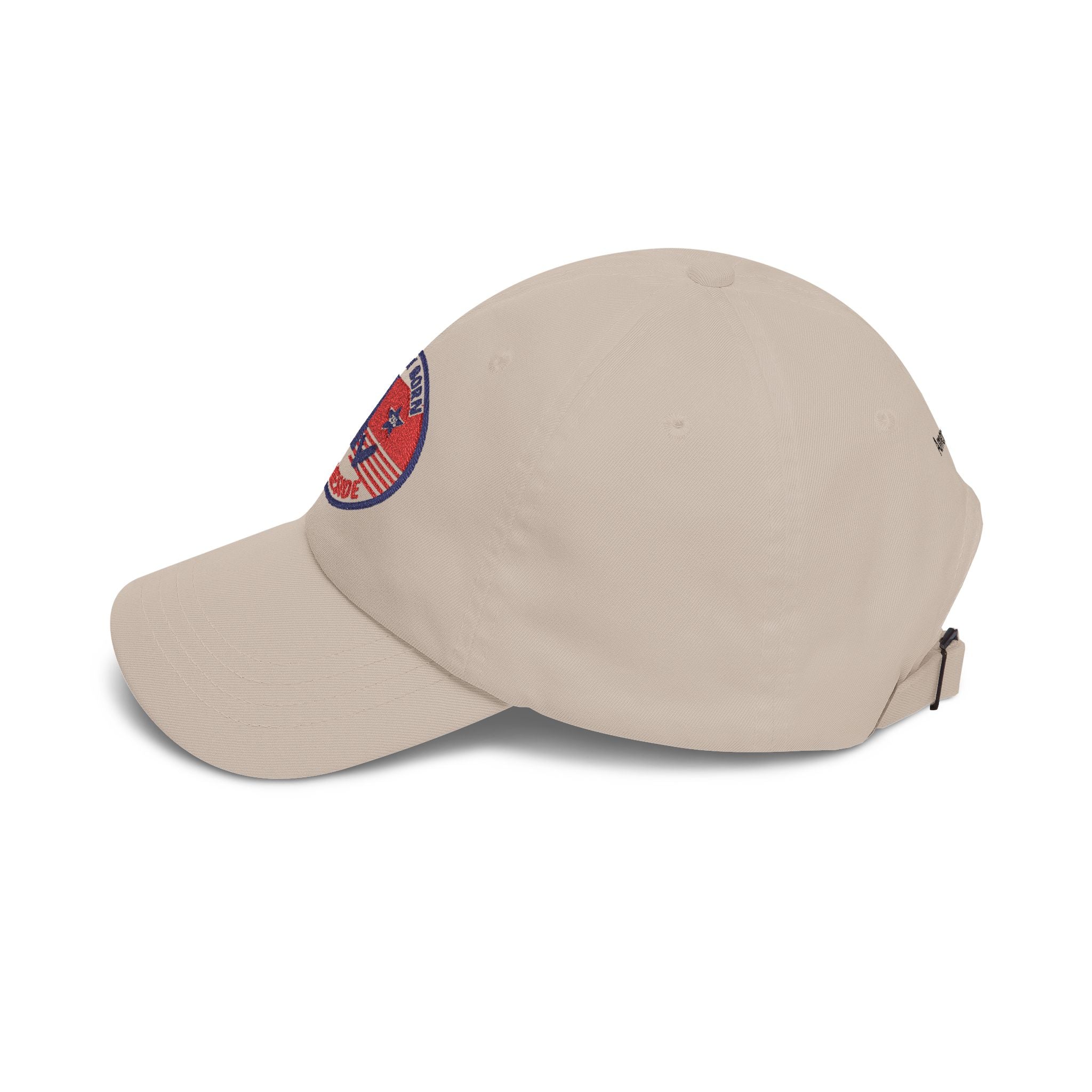 Stateside Pride dad cap in beige with embroidered USA patch on the side.