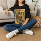 Stateside Army Graphic T-Shirt — Vintage Military Boots Poster Tee