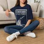 Stateside Space Force — Retro Rocket Poster Tee