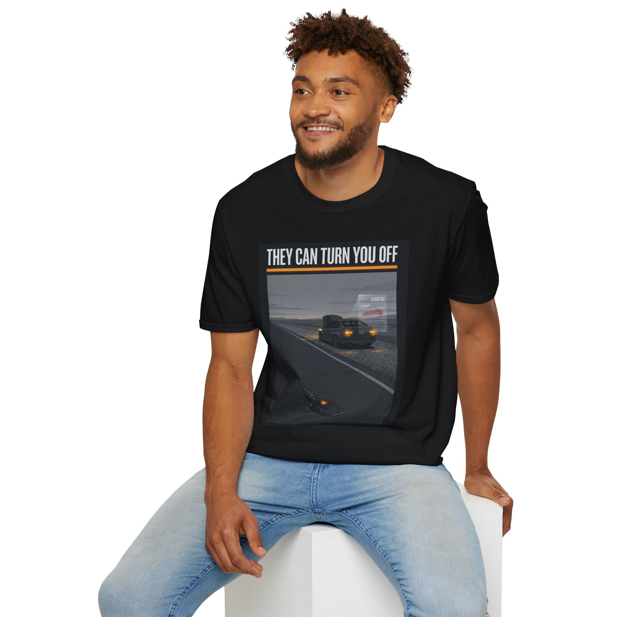 T‑Shirt — “They Can Turn You Off” Retro Night Drive Graphic Tee