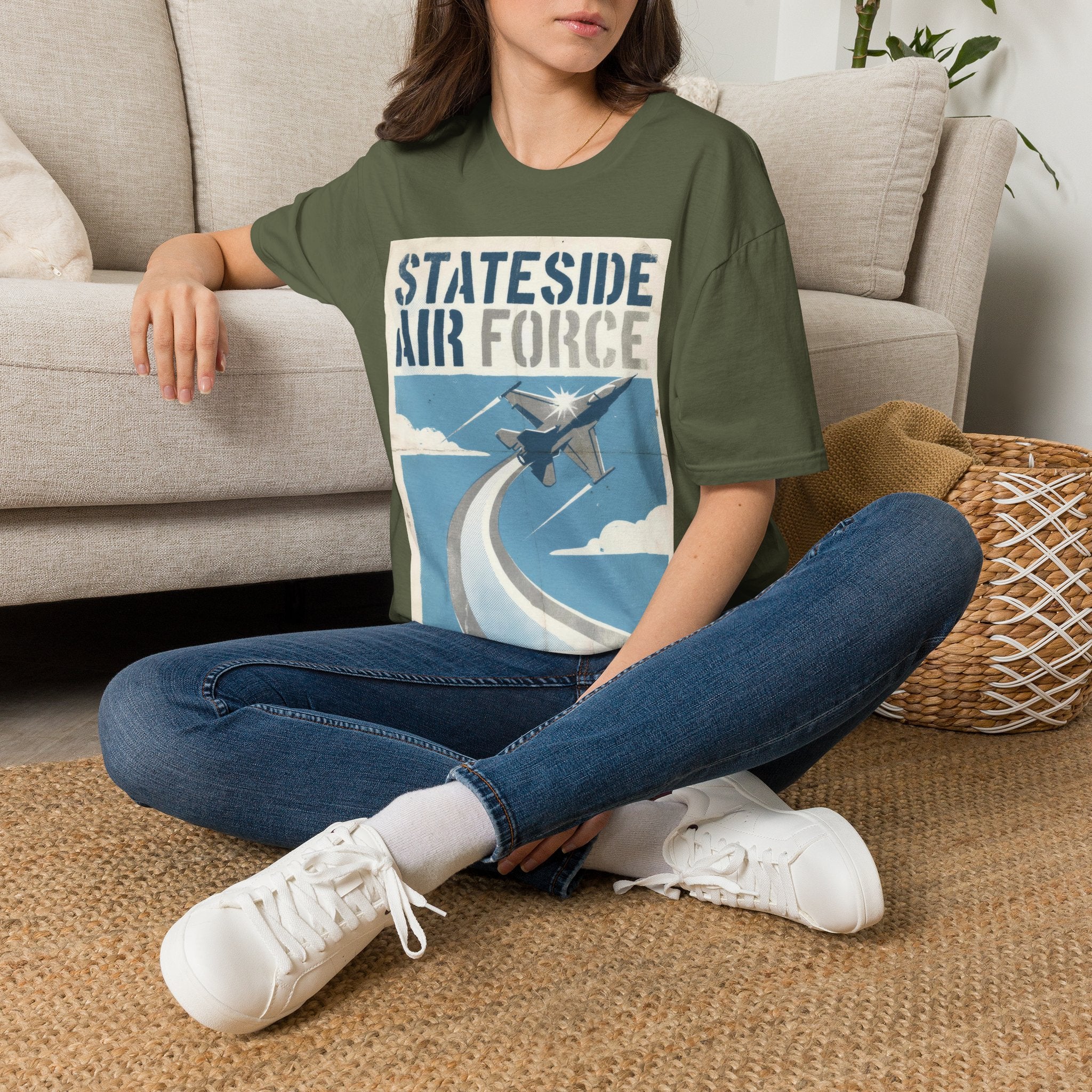 Stateside Air Force T-Shirt — Vintage Military Jet Graphic Tee