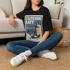 Stateside Navy — Retro Anchor & Dock Graphic Tee