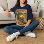 Stateside Army Graphic T-Shirt — Vintage Military Boots Poster Tee