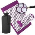Acupressure Mat set in purple with 1 pillow and 1 carry bag by ViralGalleria.com