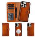 TORONATA Casper detachable leather wallet case for iPhone 14.