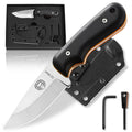 THE REDLINE full-tang neck knife with G10 handle by Holtzman's Gorilla Survival in sheath set