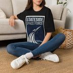 Stateside Space Force — Retro Rocket Poster Tee