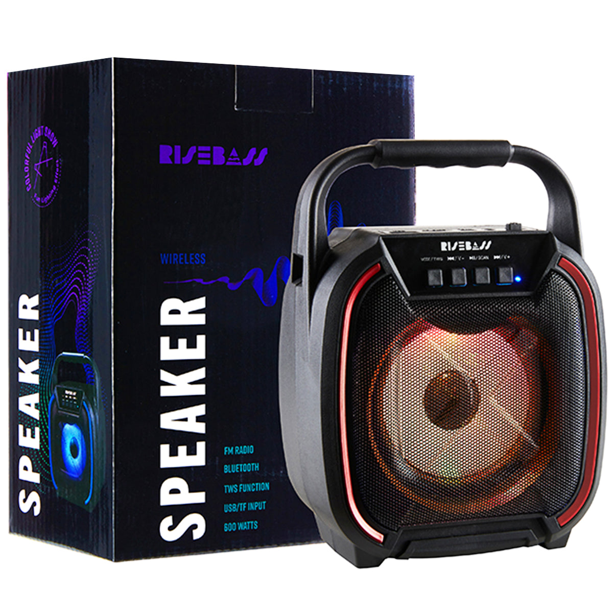 8 Inch 600W Portable Bluetooth Speaker With TWS And Light Up by STATESIDE NOVA