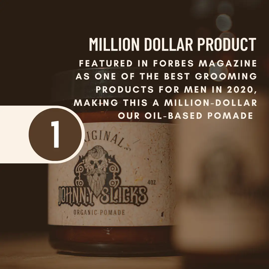 Beard Style Kit Featuring Organic Oil Based Pomade and Other Essentials for All Day Slick Look by Johnny Slicks