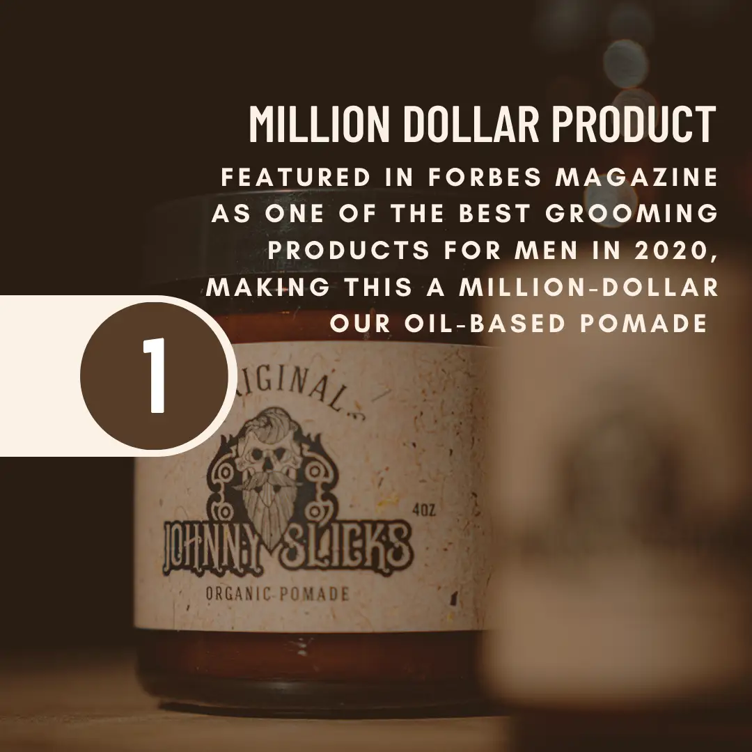 Beard Style Kit Featuring Organic Oil Based Pomade and Other Essentials for All Day Slick Look by Johnny Slicks