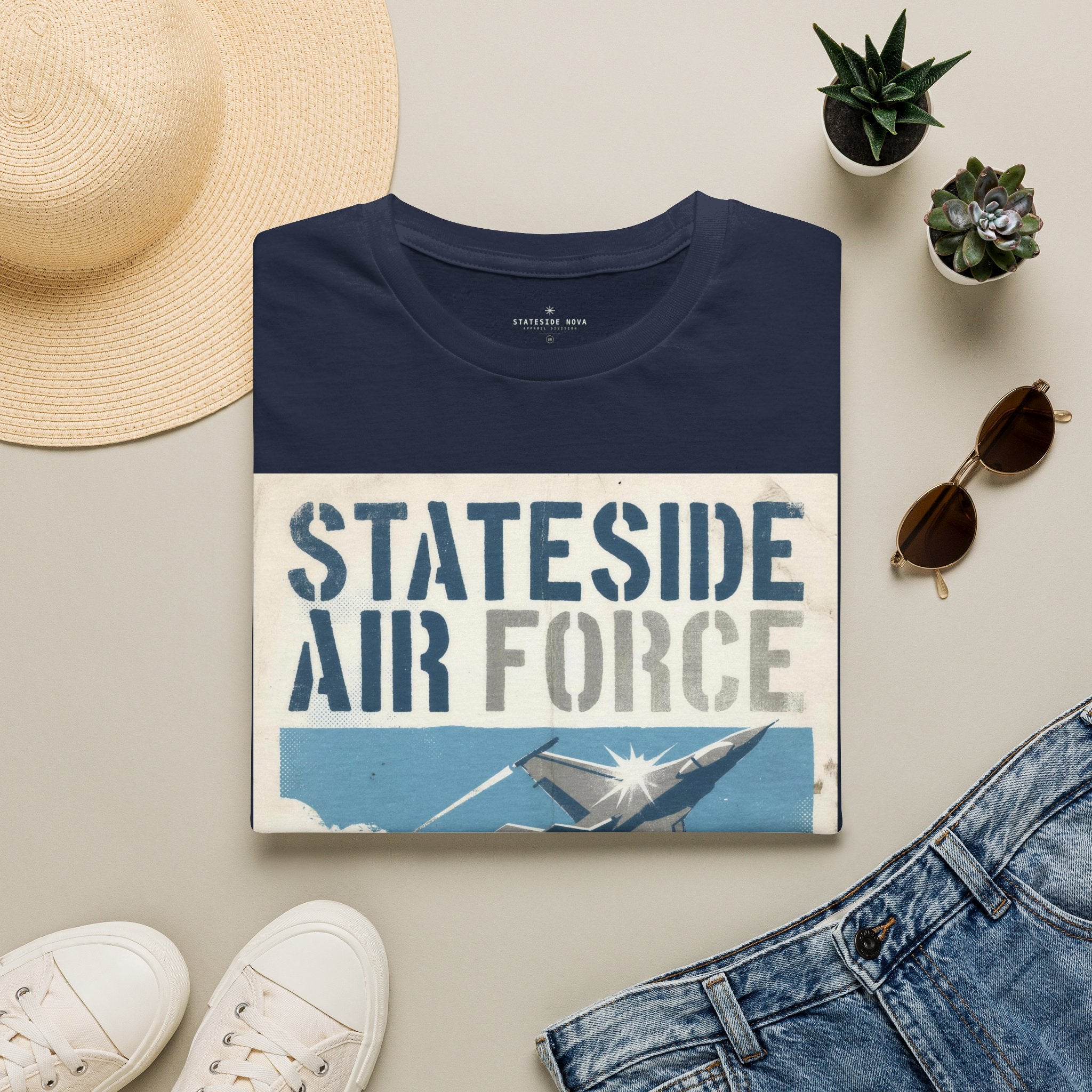 Stateside Air Force T-Shirt — Vintage Military Jet Graphic Tee
