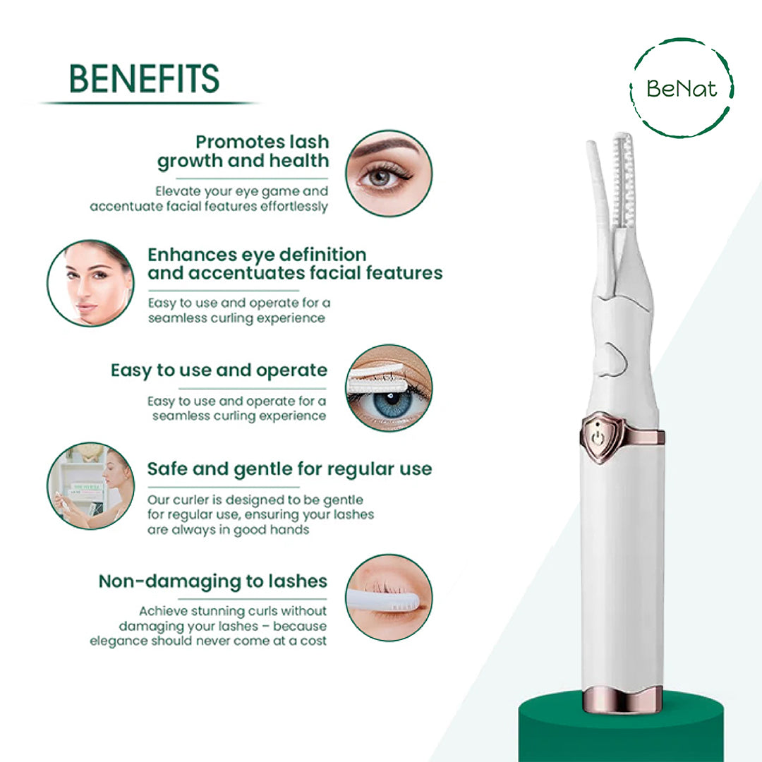 Rechargeable Electric Eyelash Curler With Gentle Heat For Long Lasting Curl by STATESIDE NOVA