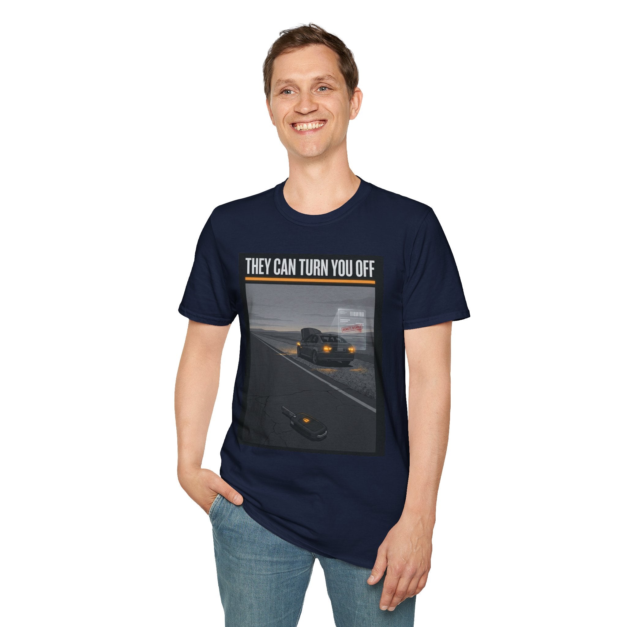 T‑Shirt — “They Can Turn You Off” Retro Night Drive Graphic Tee