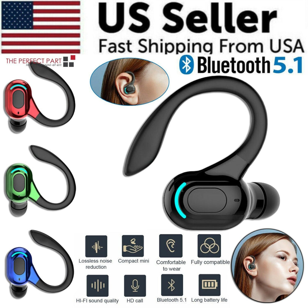 Bluetooth 5.1 Wireless Earbuds With Ear Hook Stereo Headphones by STATESIDE NOVA
