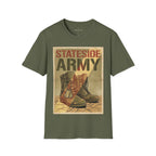 Stateside Army Graphic T-Shirt — Vintage Military Boots Poster Tee