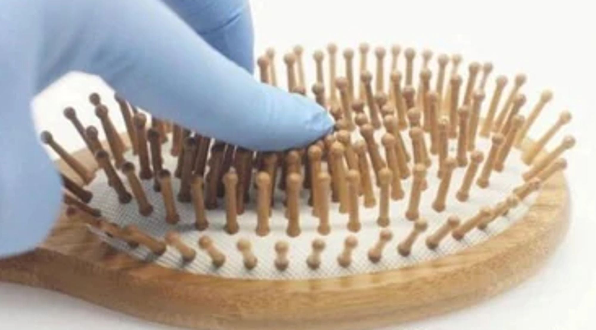 Bamboo Detangling Hair Brush With Natural Rubber Cushion 9 Inch by STATESIDE NOVA