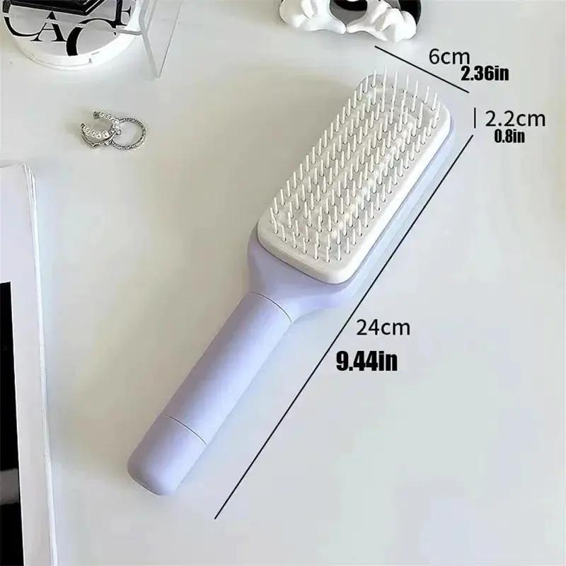 V.I.P Digital Presence automatic self-cleaning rotating hairbrush, 24 cm long with lavender handle