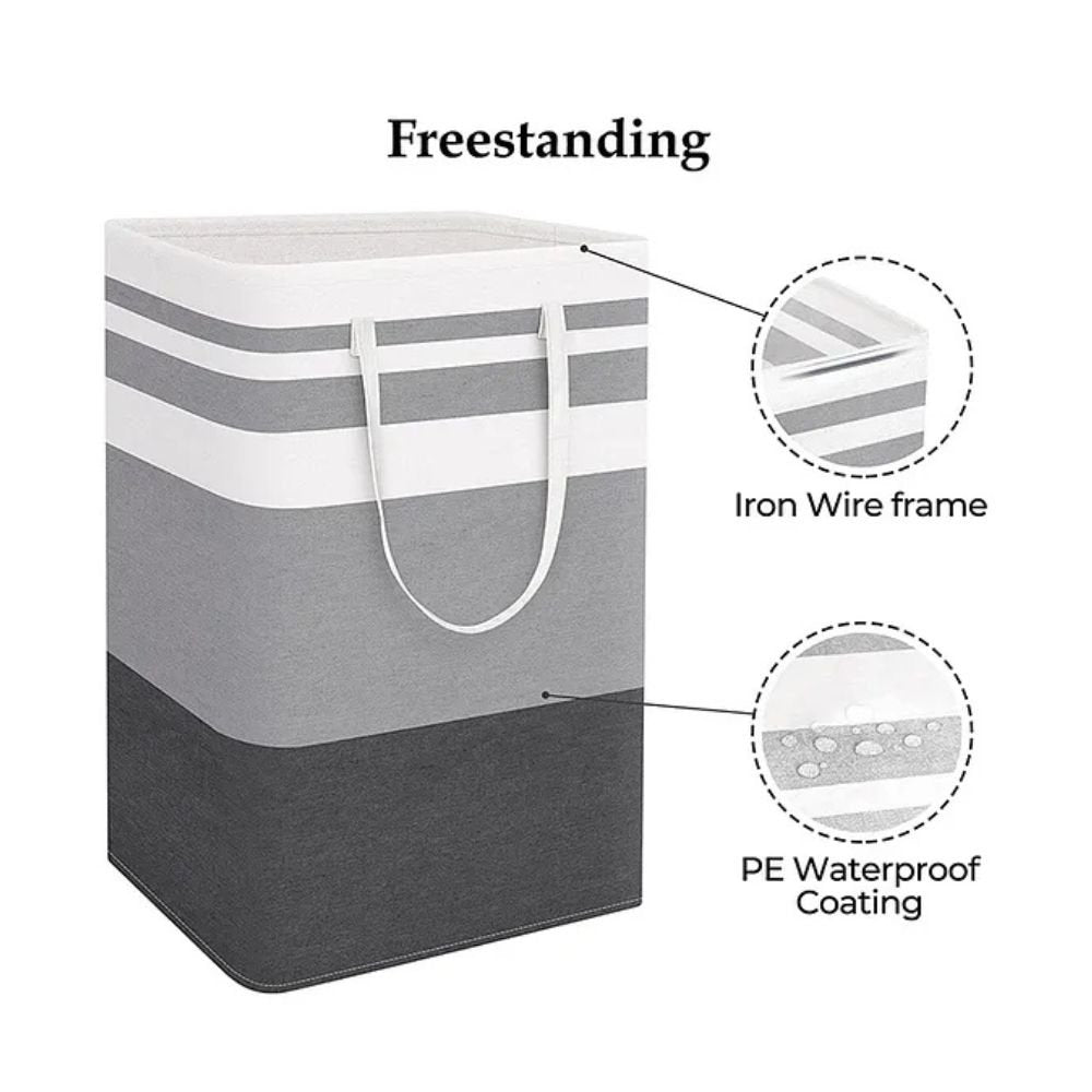 Foldable Square Laundry Basket With Large Capacity Collapsible Hamper by STATESIDE NOVA