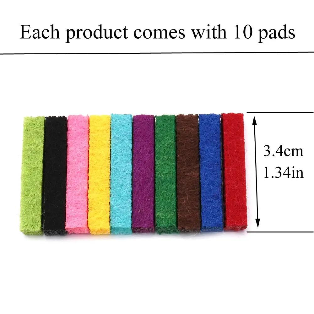 Scent Necklace with 10 colorful felt pads in assorted colors