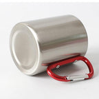 Stainless Steel Double Wall Carabiner Mug 10oz For Camping by STATESIDE NOVA