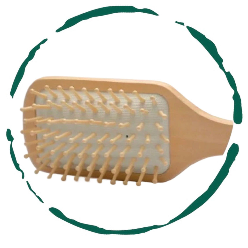 Bamboo Detangling Hair Brush With Natural Rubber Cushion 9 Inch by STATESIDE NOVA