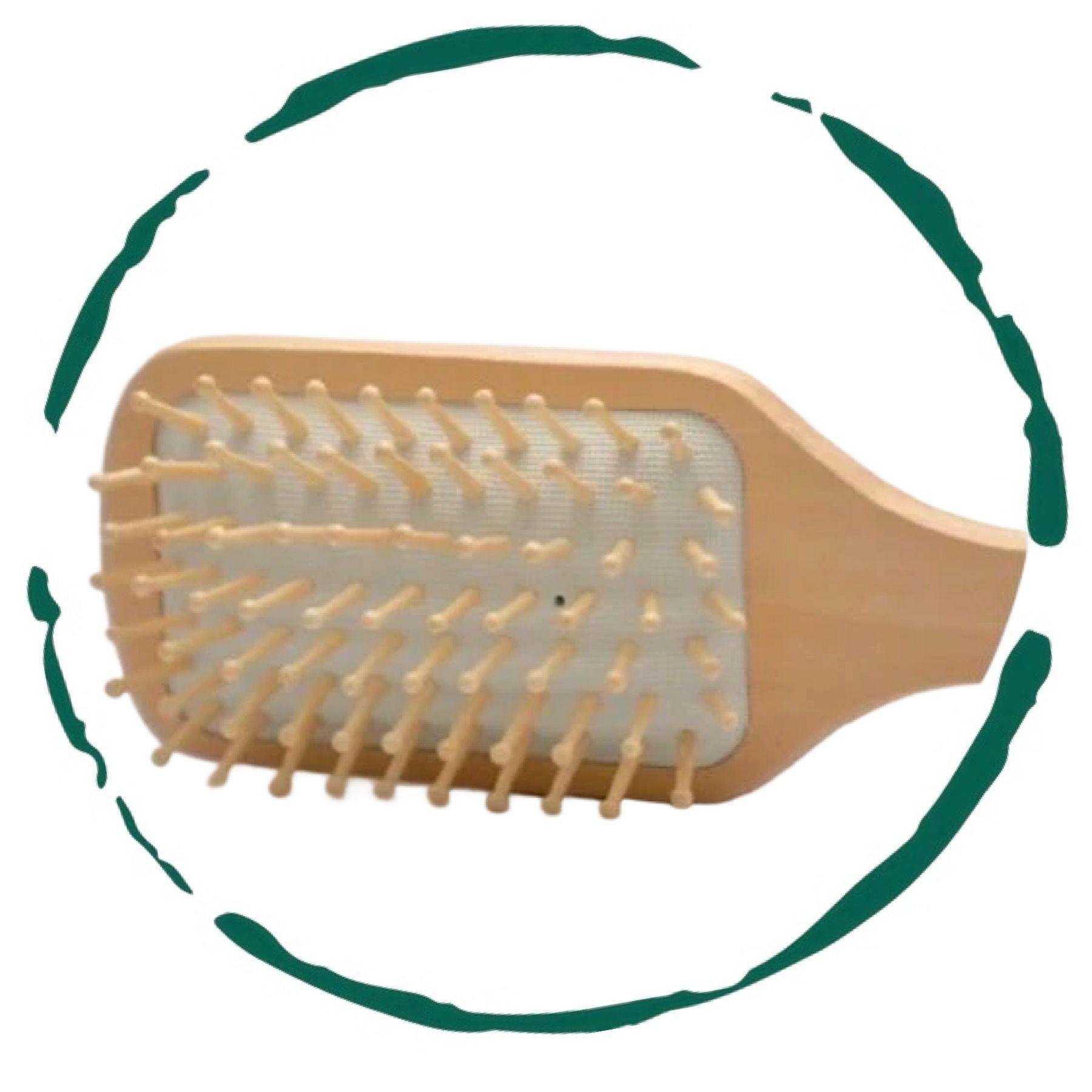 Bamboo Detangling Hair Brush With Natural Rubber Cushion 9 Inch by STATESIDE NOVA
