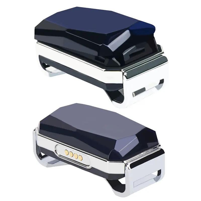 G12 Smart GPS pet tracker for dogs and cats; mini waterproof collar device with dark blue body and chrome housing.