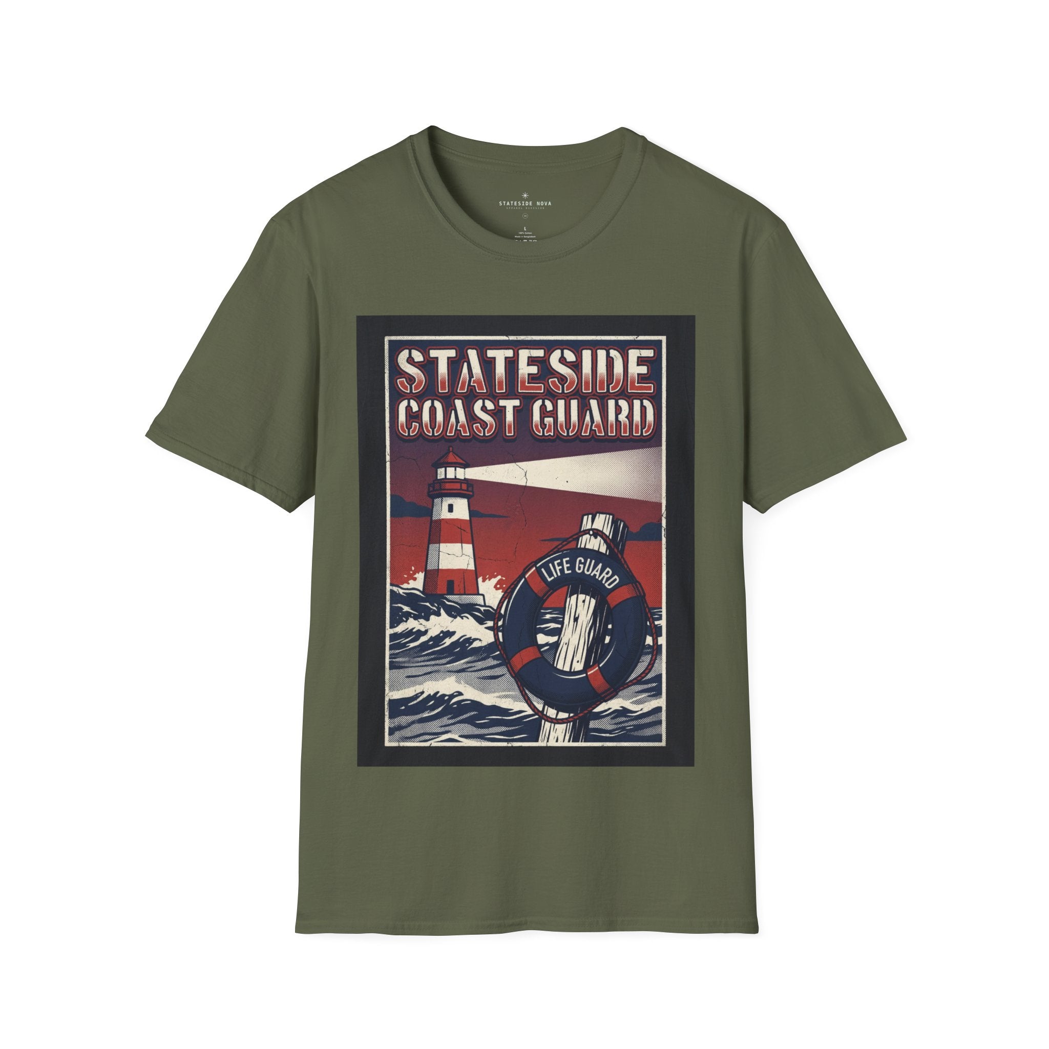 Stateside Coast Guard — Lighthouse & Life Ring Graphic Tee