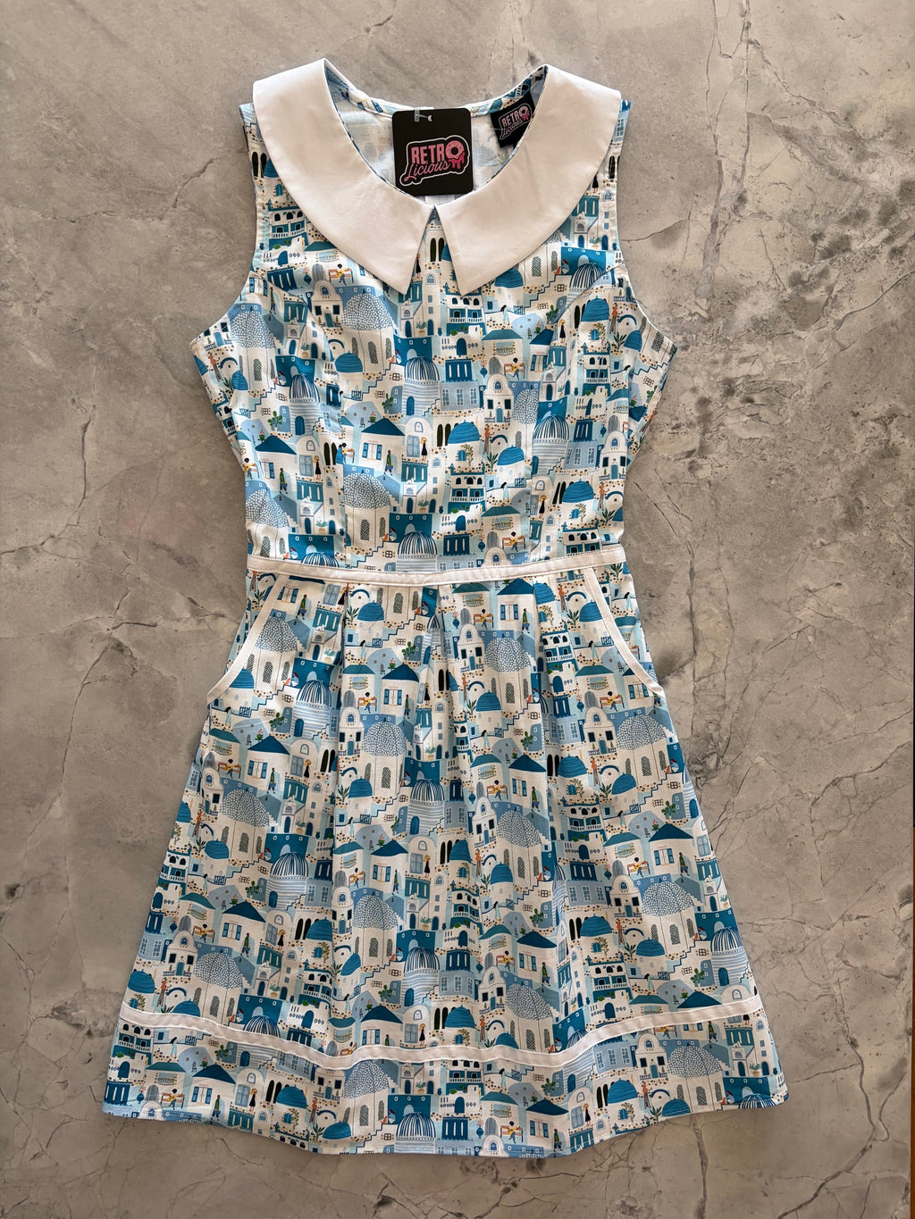 Santorini Collared Dress