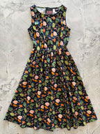 Woodland Midi Dress in Navy