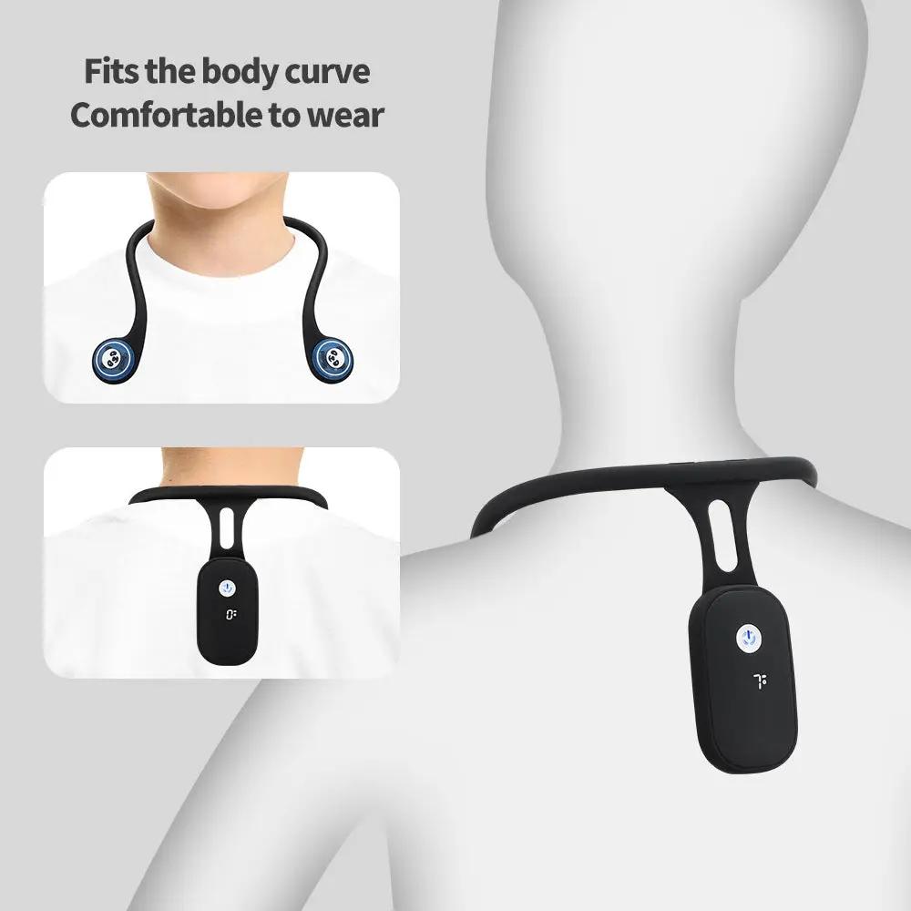 Back posture corrector by VIP Digital Presence with silicone neck strap and wireless control module