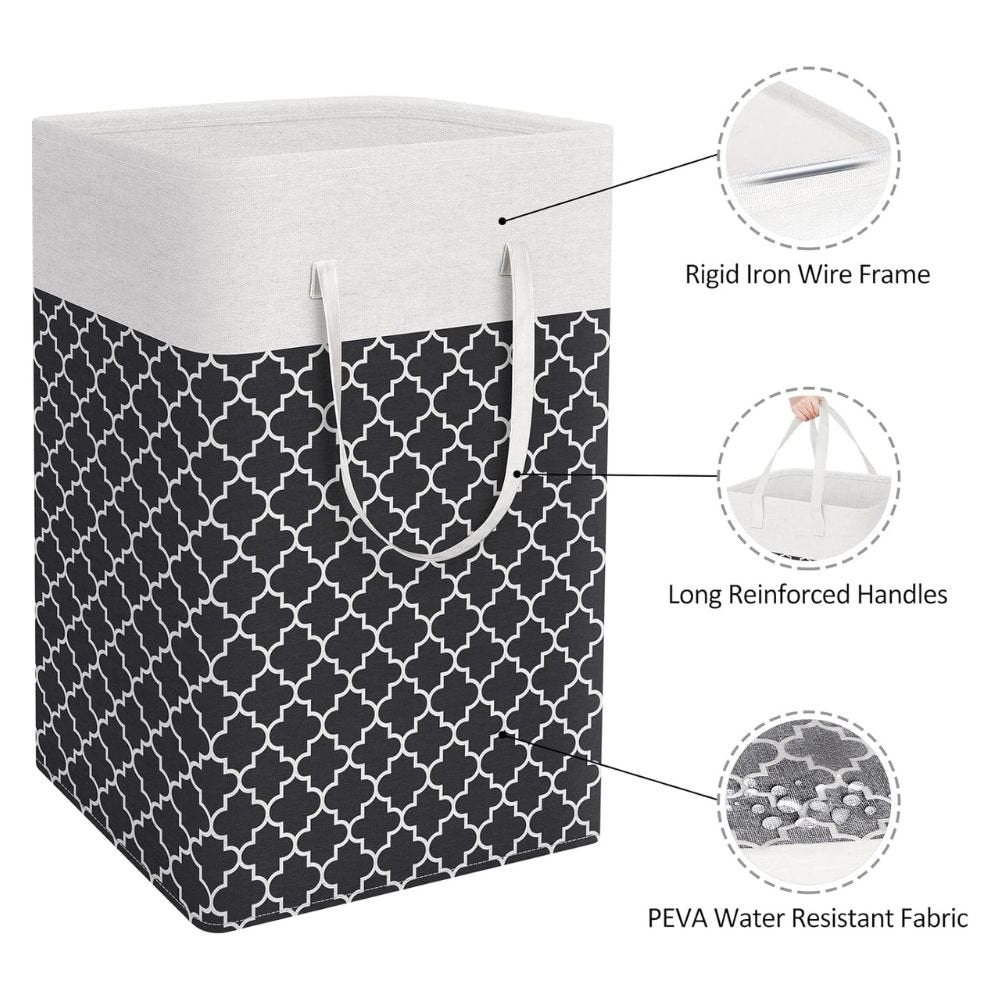 Foldable Square Laundry Basket With Large Capacity Collapsible Hamper by STATESIDE NOVA