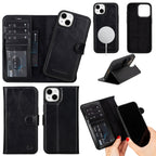 TORONATA Casper full-grain leather MagSafe wallet case for iPhone 15 Plus.