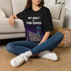 "My Shelf > Your Server" — Physical Media Gamer T-Shirt