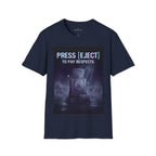 Press [EJECT] To Pay Respects — Retro Gamer Tribute T-Shirt