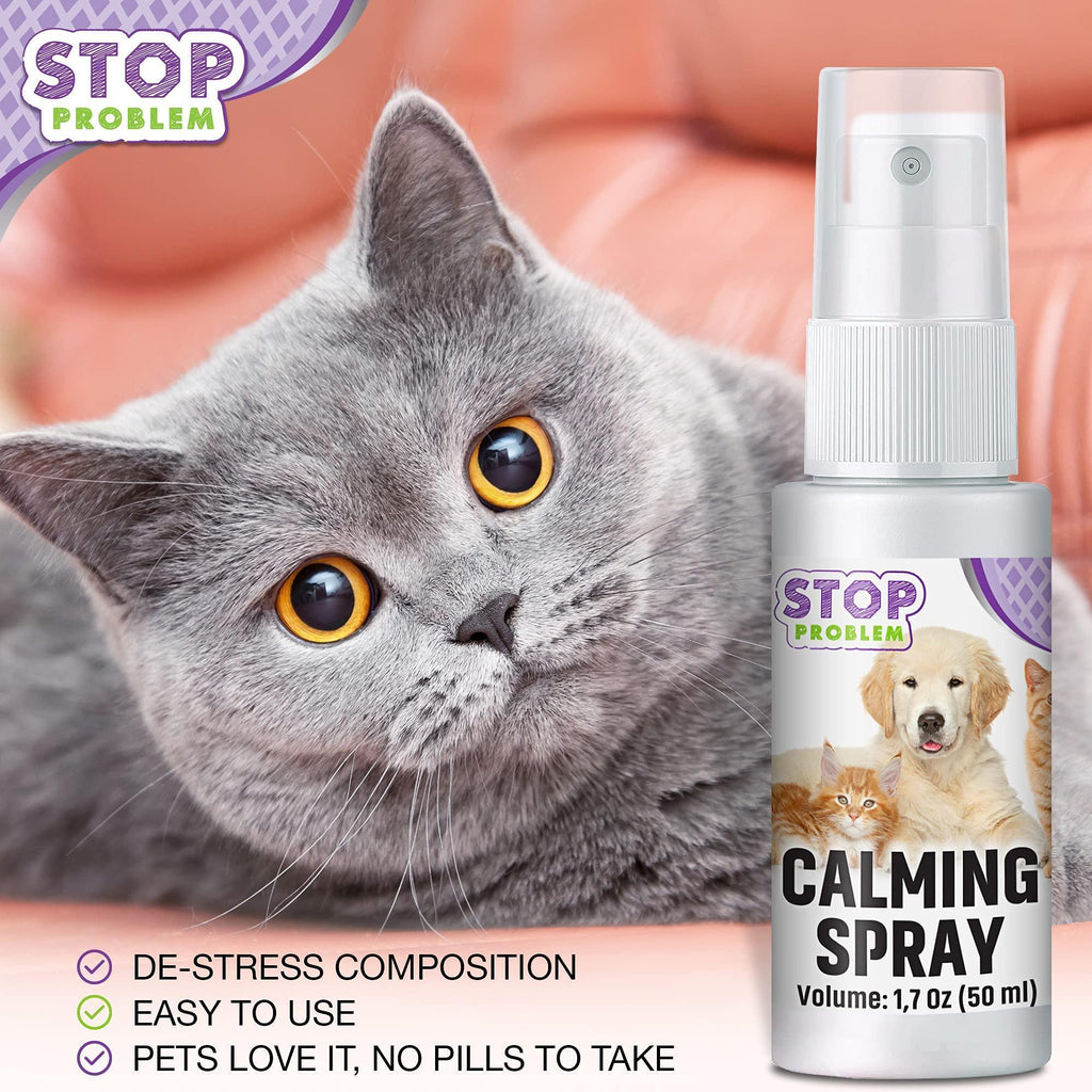 Calming Pheromone Spray Scratch Deterrent For Cats Travel Stress Relief by STATESIDE NOVA