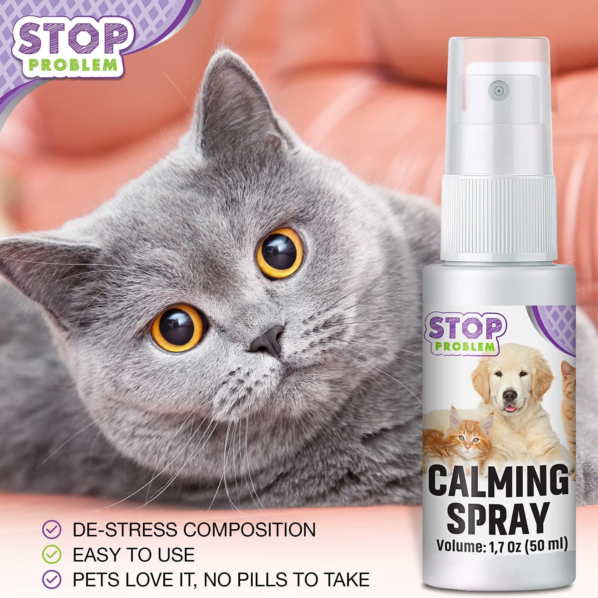 Calming Pheromone Spray Scratch Deterrent For Cats Travel Stress Relief by STATESIDE NOVA