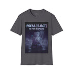 Press [EJECT] To Pay Respects — Retro Gamer Tribute T-Shirt