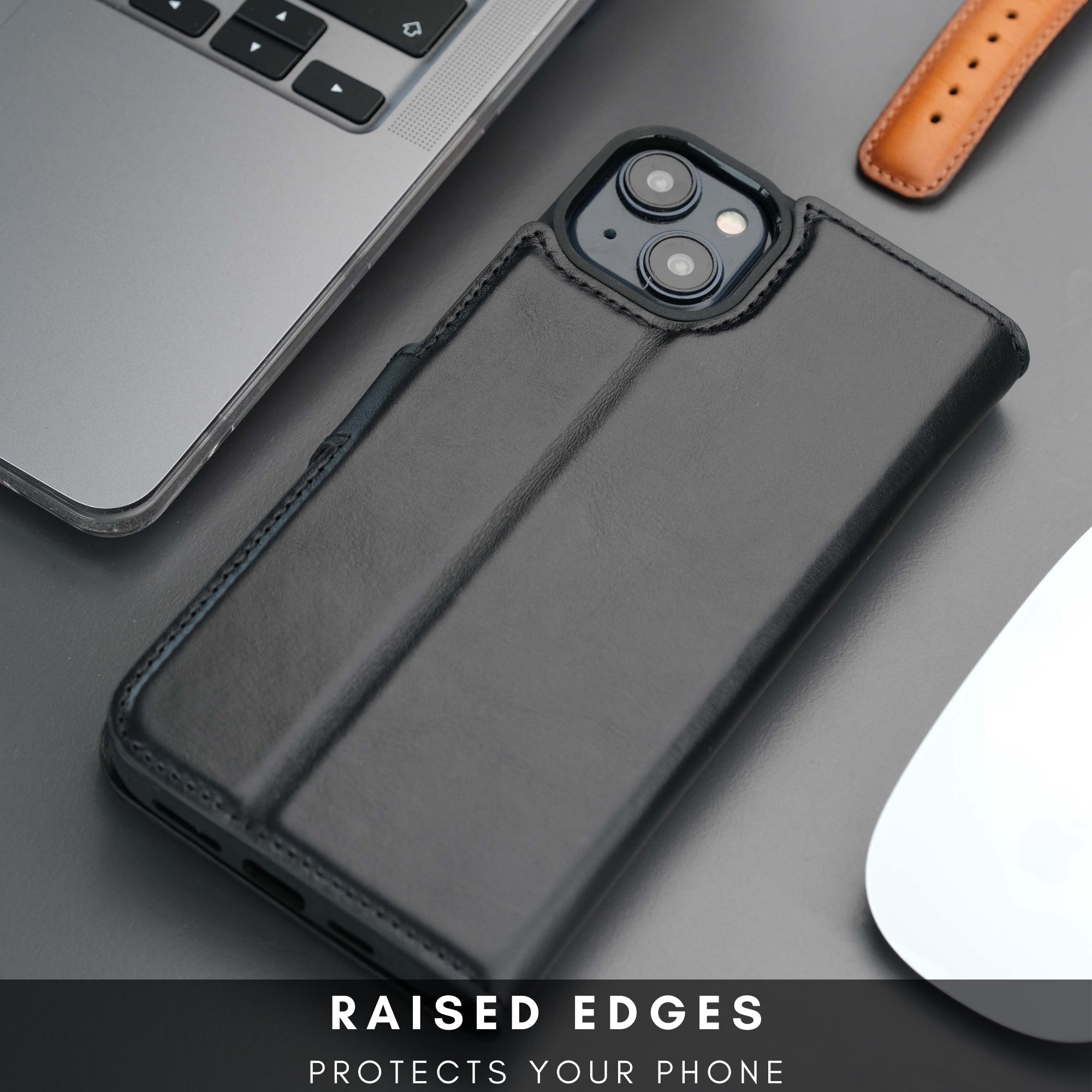 Casper Leather iPhone 15 Plus Wallet Case | Detachable MagSafe Compatible RFID Protection