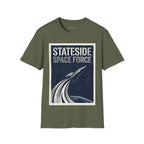 Stateside Space Force — Retro Rocket Poster Tee
