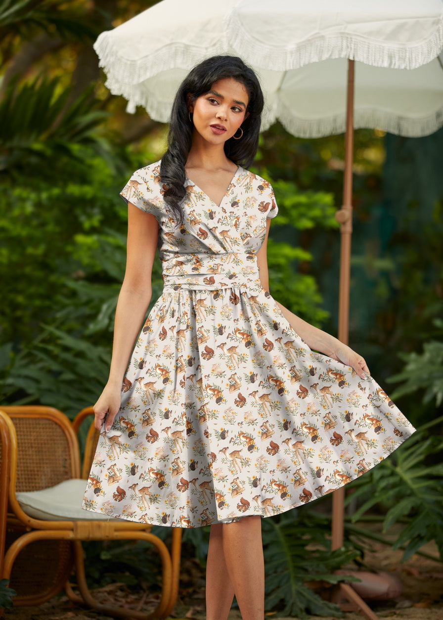 Retrolicious Woodland Animals Greta vintage dress.