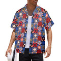 Fourth of July Pattern Mens All Over Print Hawaiian Shirt Patriotic USA Beachwear for Summer by Shell Design Boutique