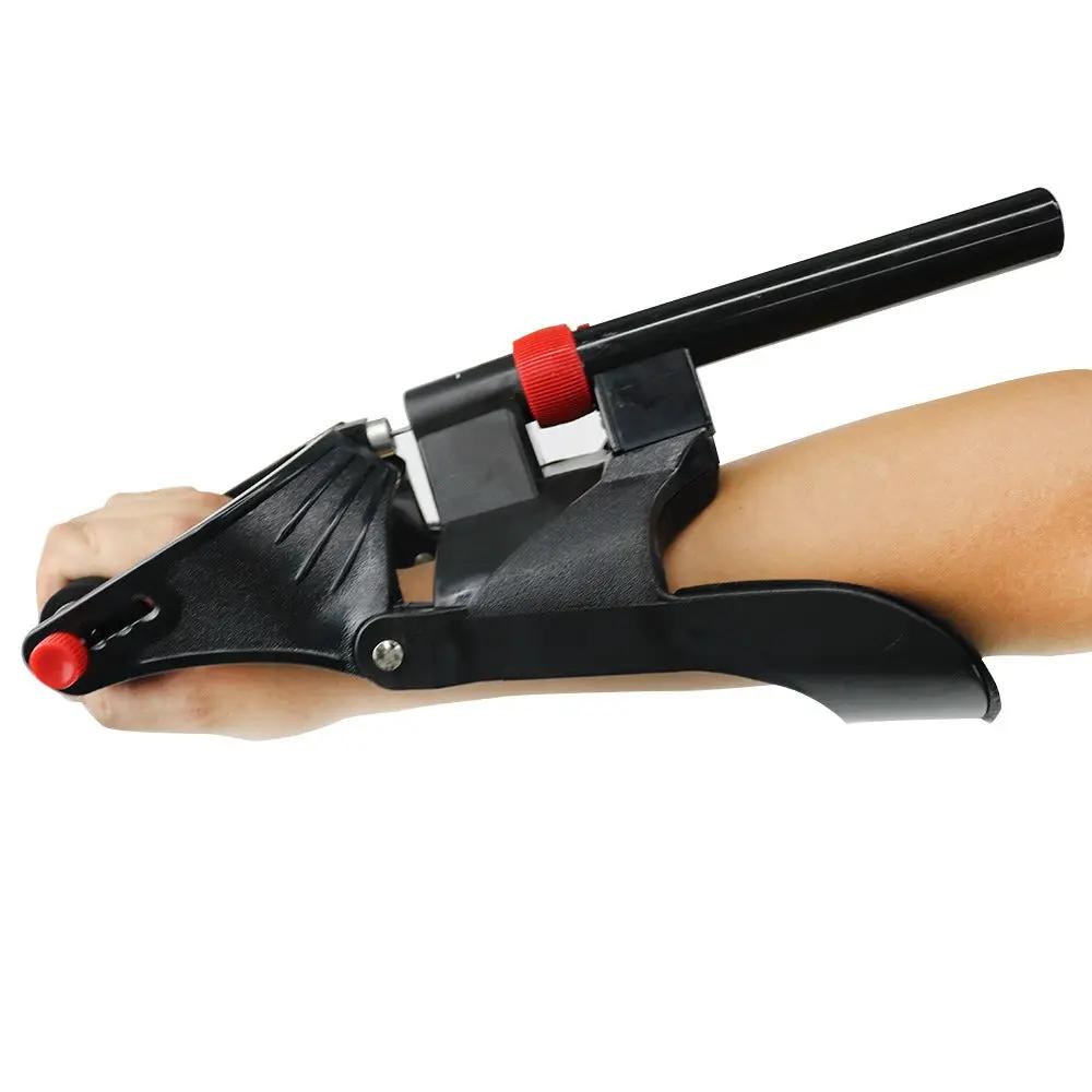 Hand grip exerciser trainer, adjustable anti-slip device for hand/wrist, black with red knobs, by VIP Digital Presence