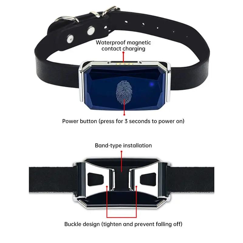 G12 GPS pet tracker collar by VIP Digital Presence; mini, black, waterproof anti-loss collar for dogs & cats.