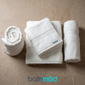 Four-pack of GOTS-certified organic cotton bath towels.